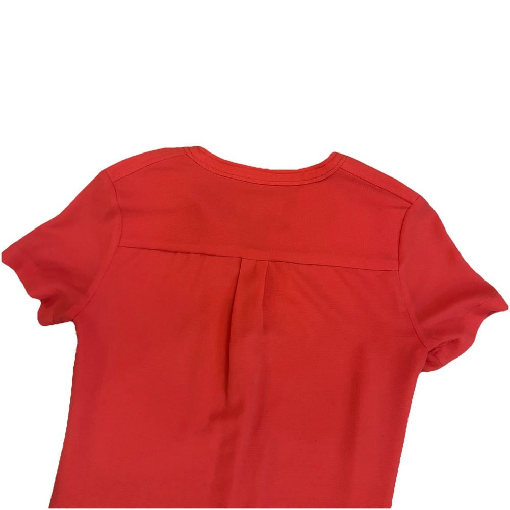 Michael Kors Women's Size:S Mini Dress Short Sleeve Gold Chain Detail Orange Red - Picture 9 of 12